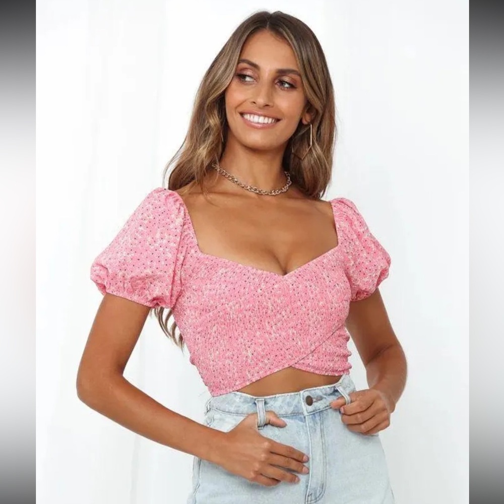 Pink Floral Women's Top